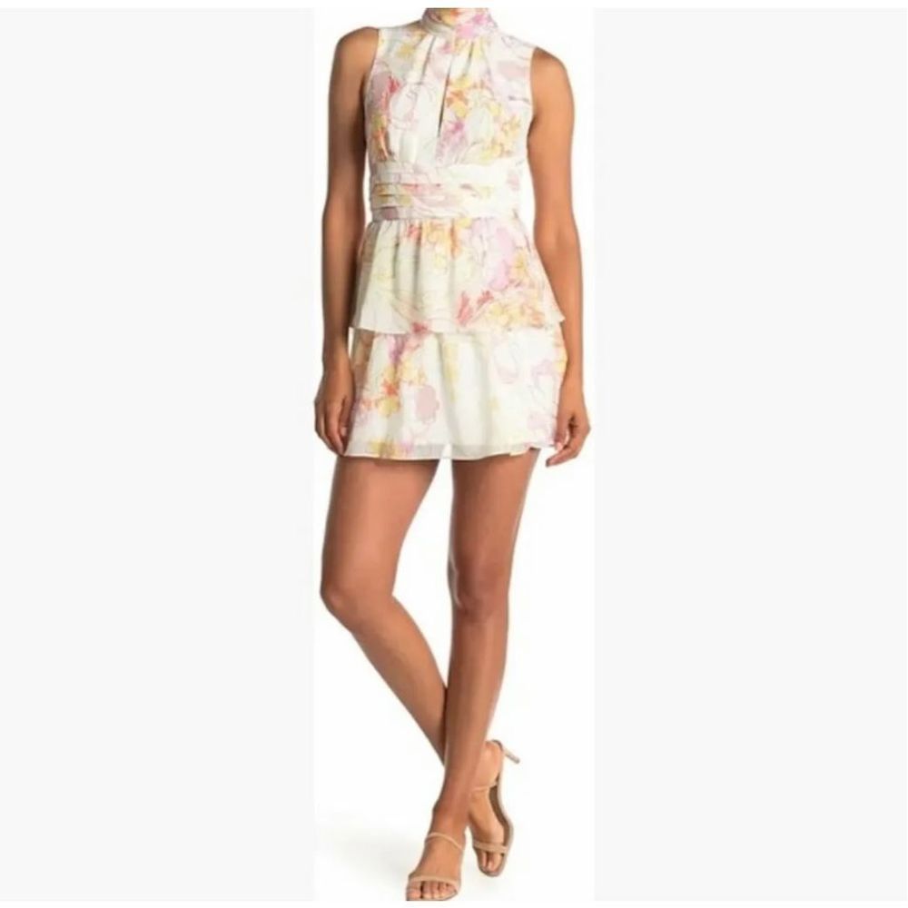 AMANDA UPRICHARD FLORAL DRESS SIZE SMALL